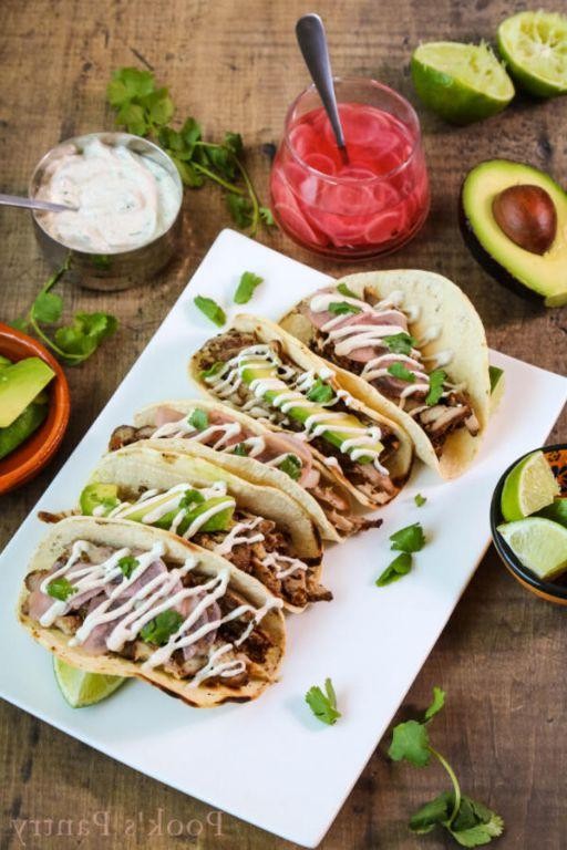 Sizzling Chicken Sausage Tacos with Lime Crema