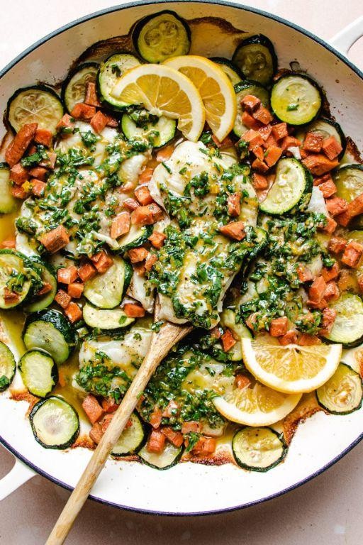 Skillet Cod with Herb Butter