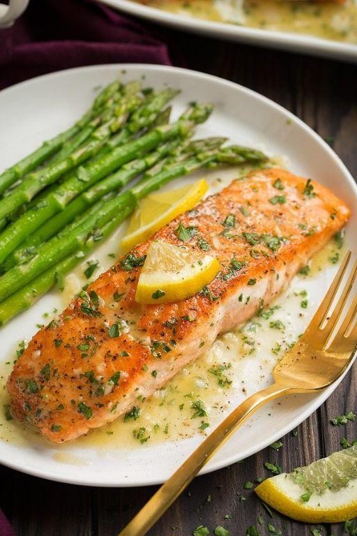 Skillet Seared Salmon with Garlic and Lemon