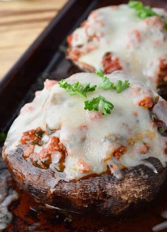 Sloppy Joe Stuffed Mushrooms