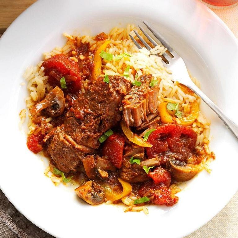Slow Cooked Tomato Basil Steak
