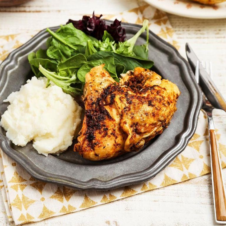 Slow Cooker BBQ Bone-In Chicken Breasts