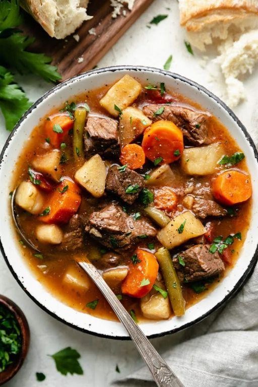 Slow Cooker Beef Stew with Root Vegetables