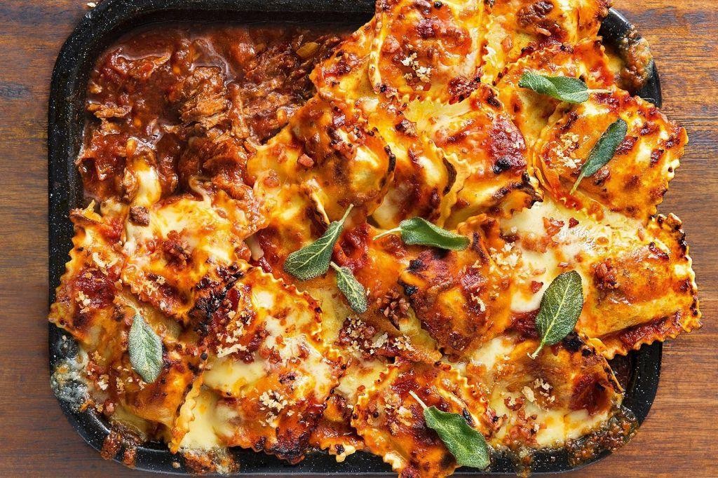 Slow Cooker Beef and Spinach Ravioli