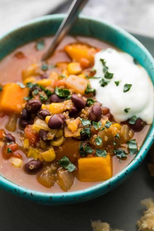 Slow Cooker Black Bean and Sweet Potato Soup