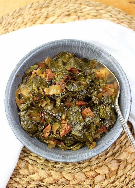 Slow Cooker Collard Greens with Onions