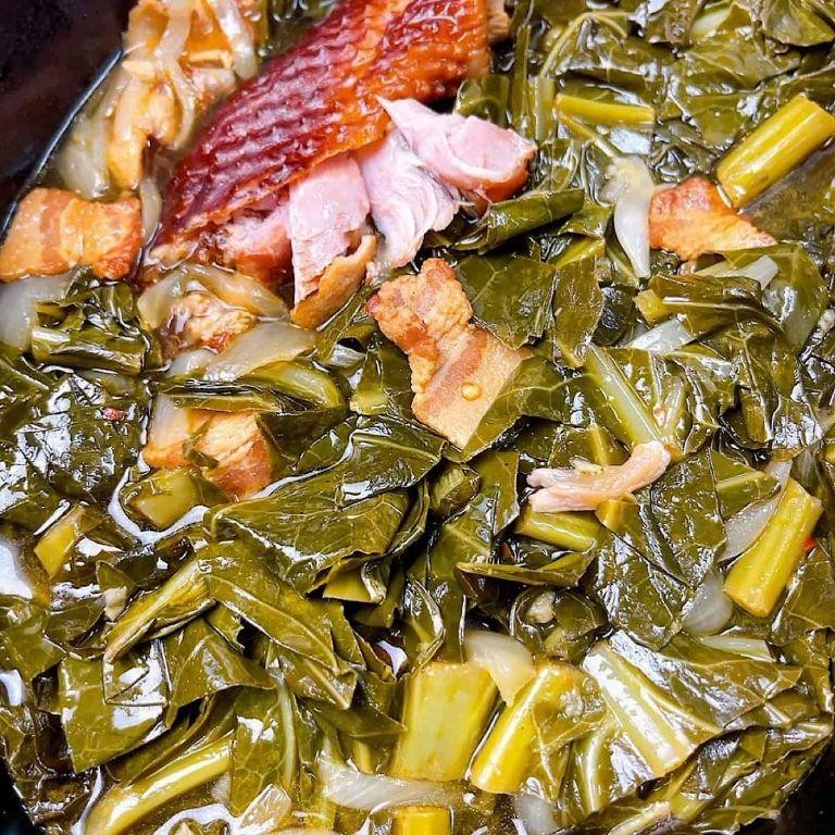Slow Cooker Collard Greens with Smoked Turkey