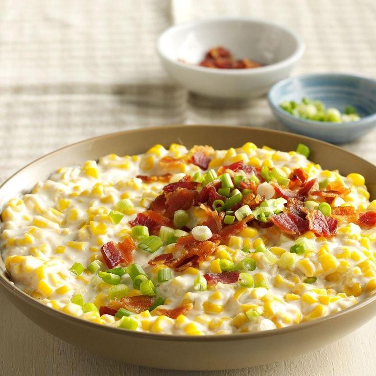 Slow Cooker Creamed Corn with Bacon
