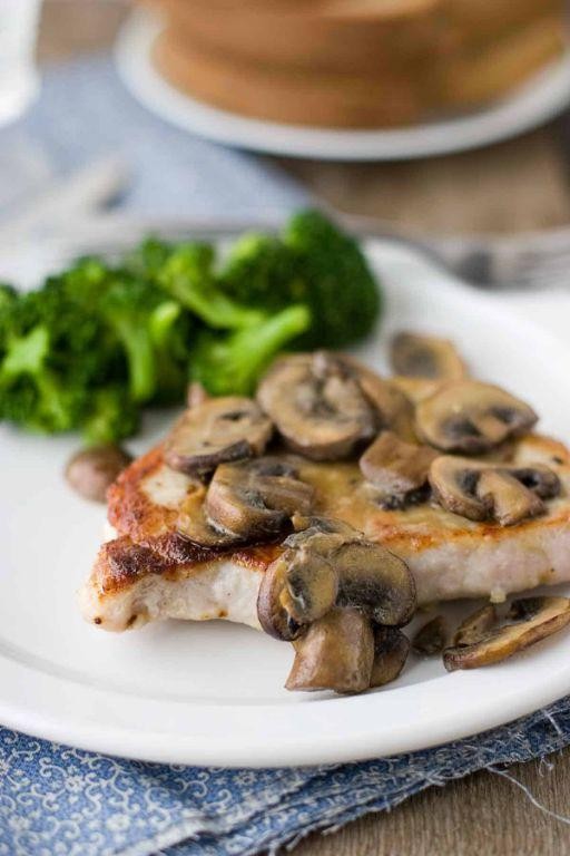 Slow Cooker Dijon Mushroom Pork Chops
