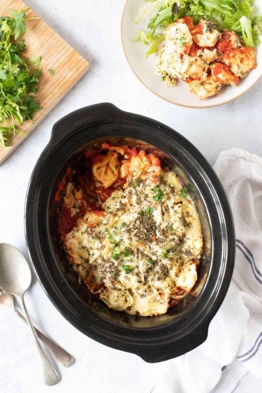 Slow Cooker Four Cheese Tortellini