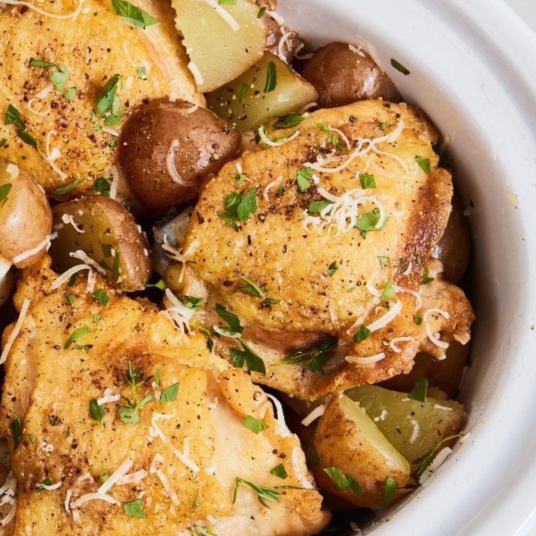Slow Cooker Garlic Parmesan Chicken