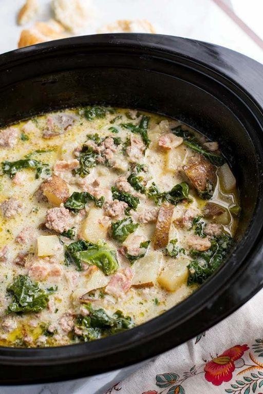 Slow Cooker Kale and Potato Soup
