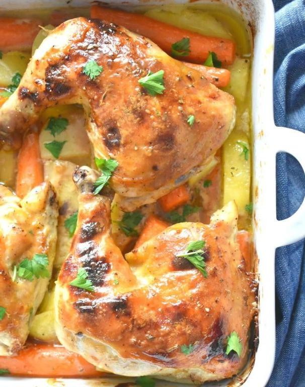 Slow Cooker Maple Dijon Leg Quarters