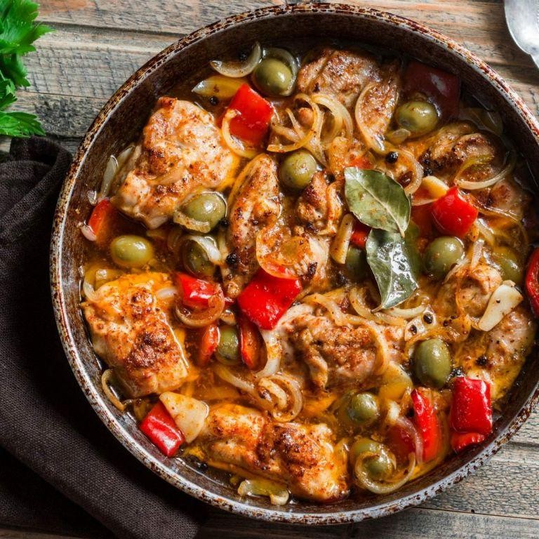 Slow Cooker Mediterranean Bone-In Chicken Breasts