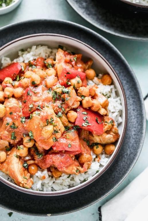Slow Cooker Moroccan-Spiced Bone-In Chicken Breasts