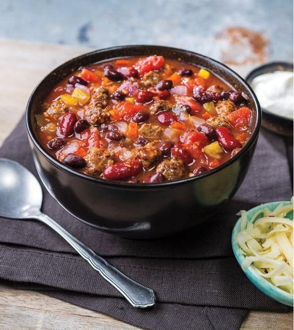 Slow Cooker Southwestern Cubed Steak Chili