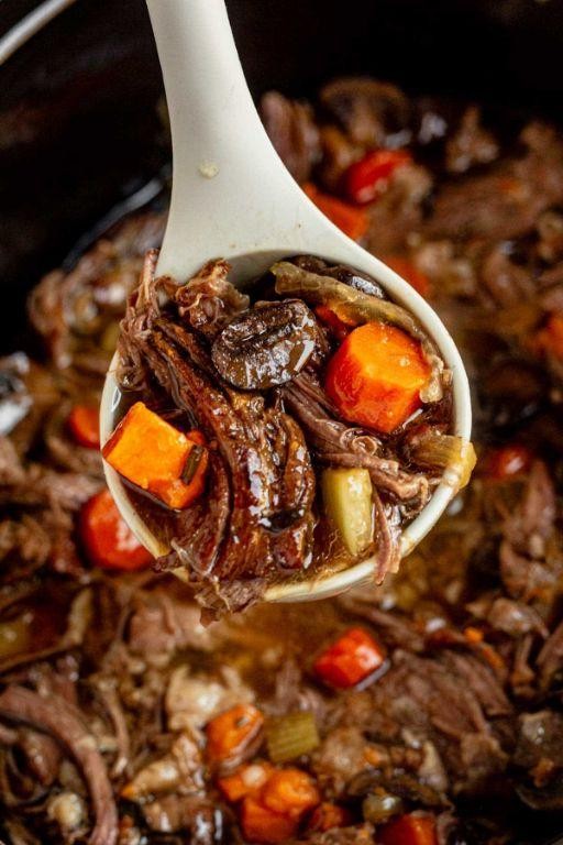 Slow Cooker Sweet Potato and Beef Roast