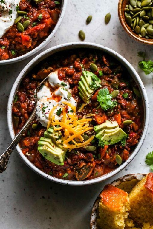 Slow Cooker Sweet Potato and Black Bean Chili