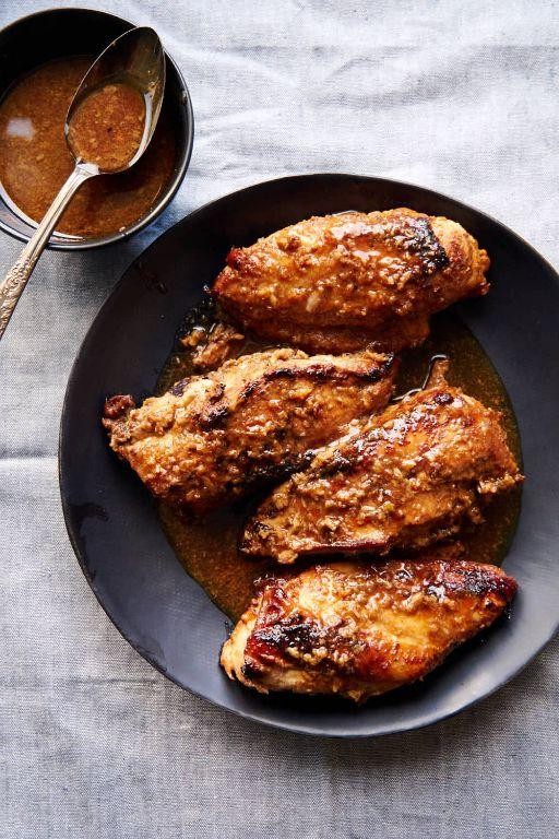 Slow Cooker Sweet and Spicy Bone-In Chicken Breasts