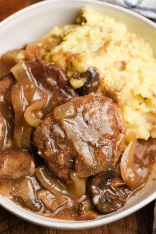 Slow Cooker Tenderized Round Steak in Mushroom Sauce