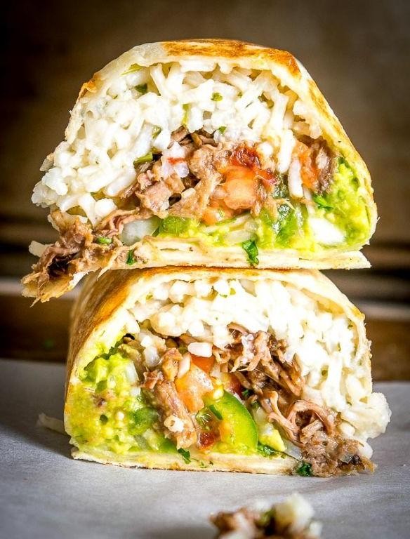 Slow-Cooked Barbacoa Beef Burrito