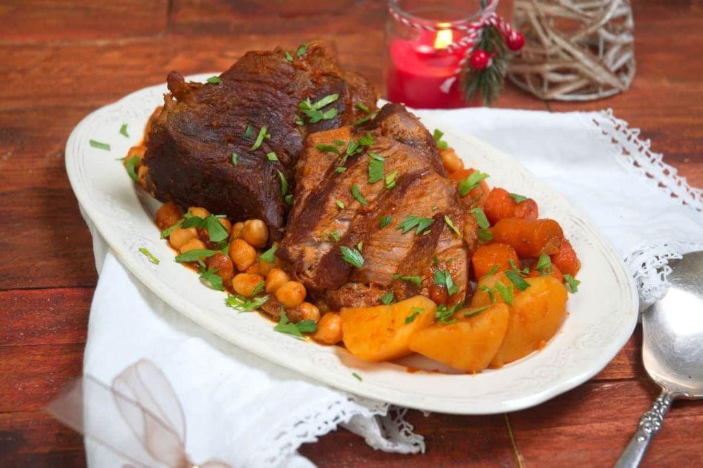 Slow-Cooked Bison Chuck Steak with Vegetables