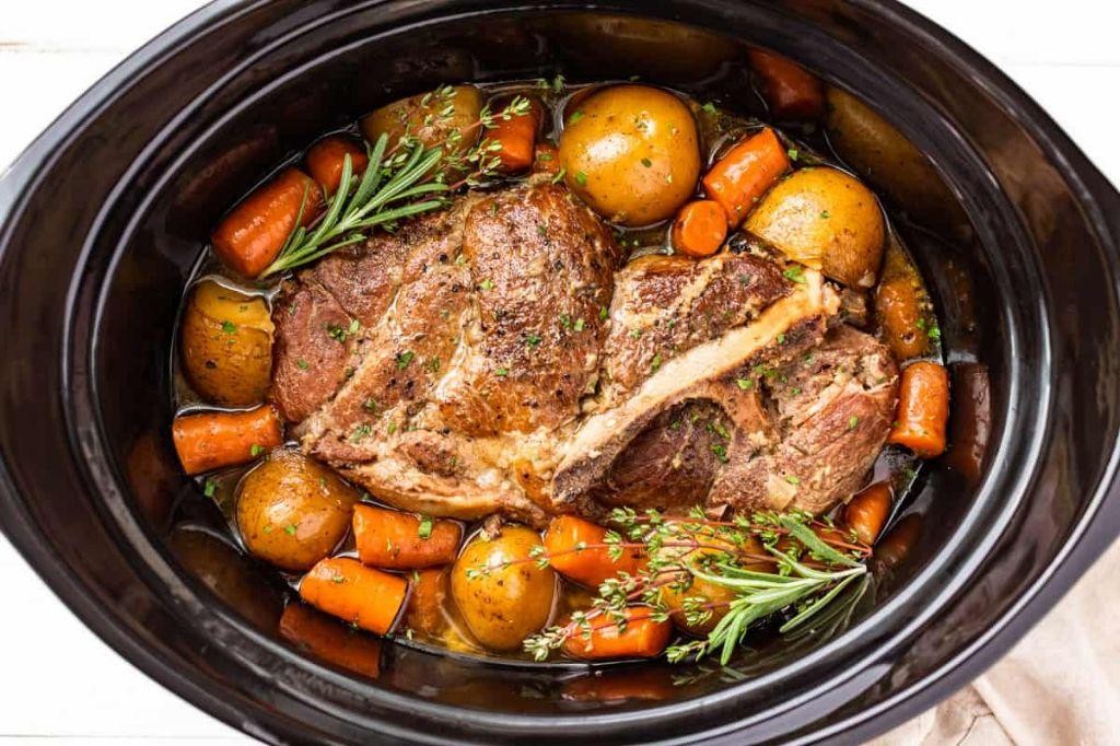 Slow-Cooked Mirepoix Pork Roast