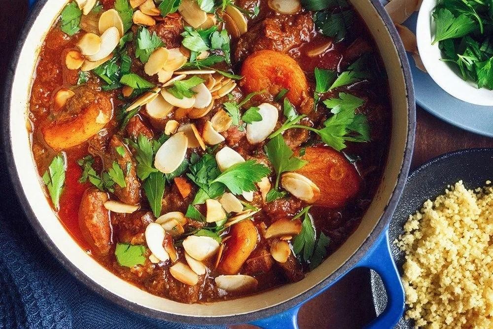 Slow-Cooked Moroccan Lamb Shoulder Chops with Apricots