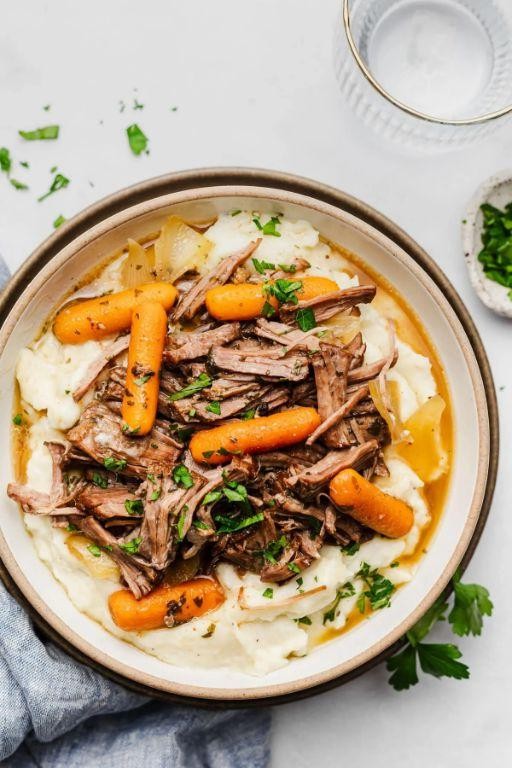 Slow-Cooked Roast Beef with Garlic and Herbs