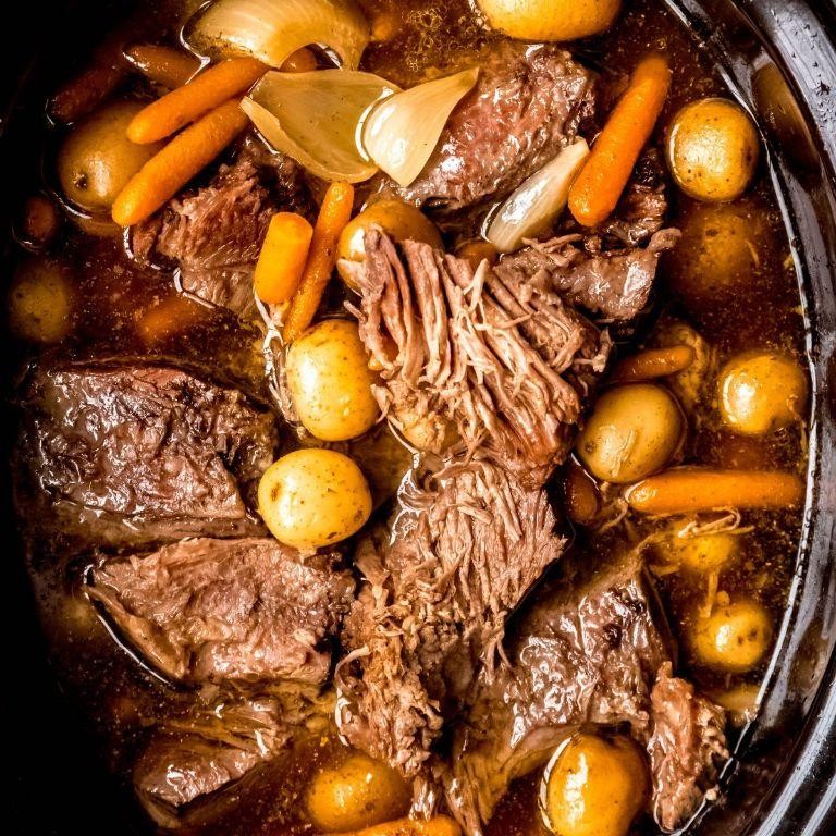 Slow-Cooked Rump Roast with Vegetables