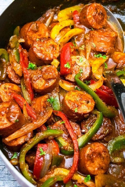 Slow-Cooked Sausage and Peppers