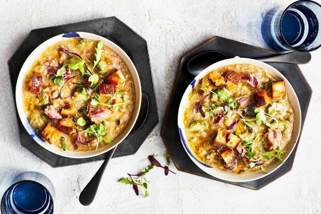 Slow-Cooked Smoked Ham Hock and Lentil Stew