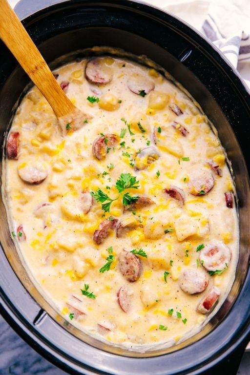 Slow-Cooked Smoked Sausage and Potato Soup