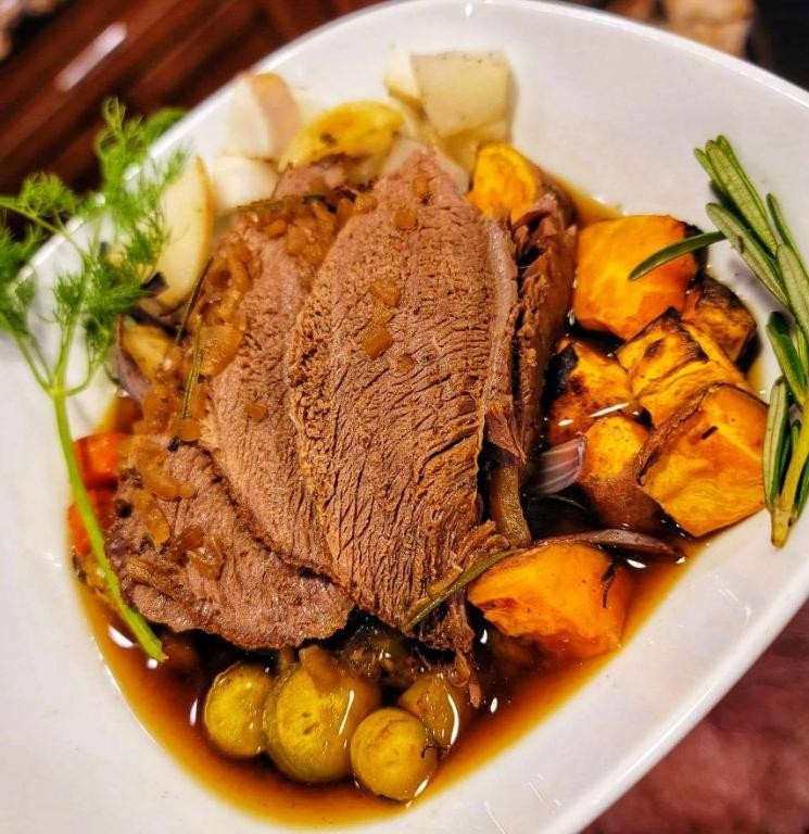 Slow-Cooked Venison Roast with Root Vegetables