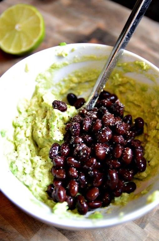 Smashed Black Bean Guacamole