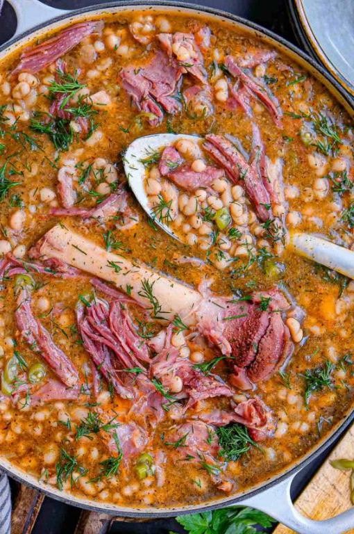 Smoked Ham Hock and White Bean Soup