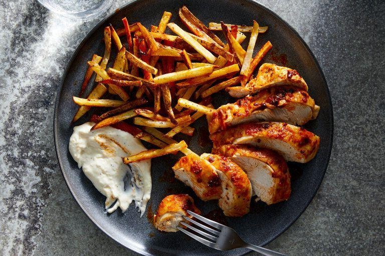 Smoked Paprika Chicken with Potato Wedges