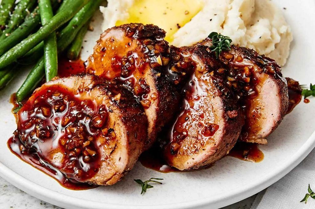 Smoked Pork Shoulder with Honey Garlic Sauce