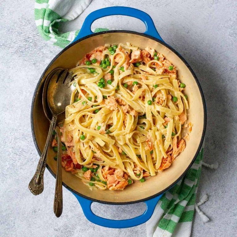 Smoked Salmon Alfredo Fettuccine