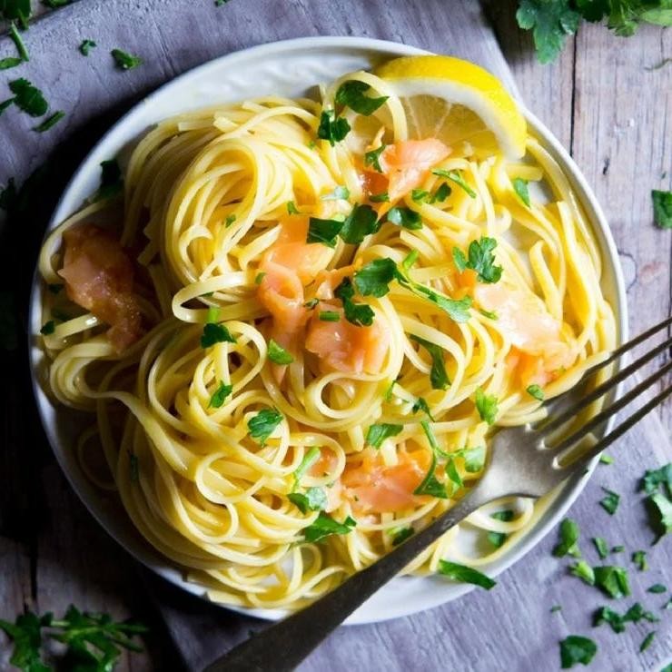 Smoked Salmon Spaghetti Carbonara