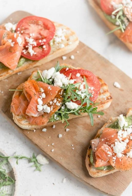 Smoked Salmon and Arugula Toast