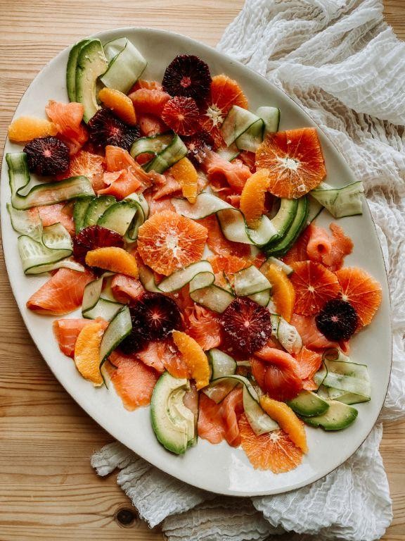 Smoked Salmon and Avocado Composed Salad