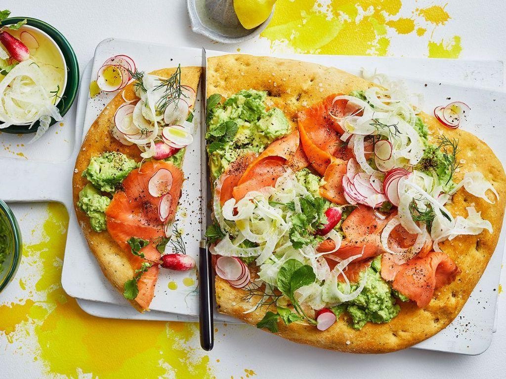 Smoked Salmon and Avocado Focaccia