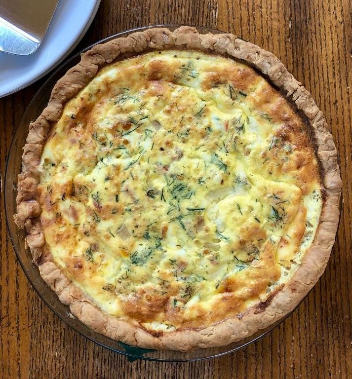 Smoked Salmon and Cottage Cheese Quiche