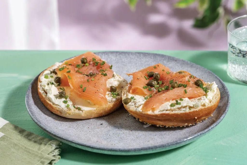 Smoked Salmon and Cream Cheese Bagel