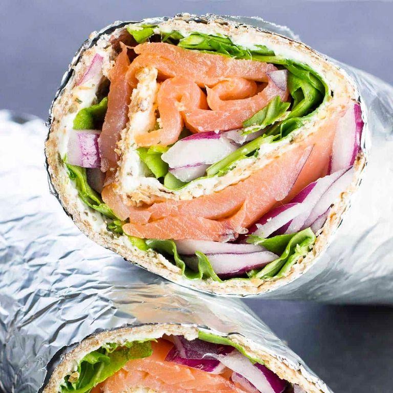 Smoked Salmon and Cream Cheese Wrap