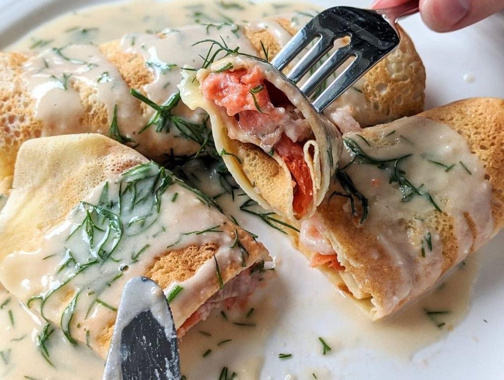 Smoked Salmon and Dill Crepes