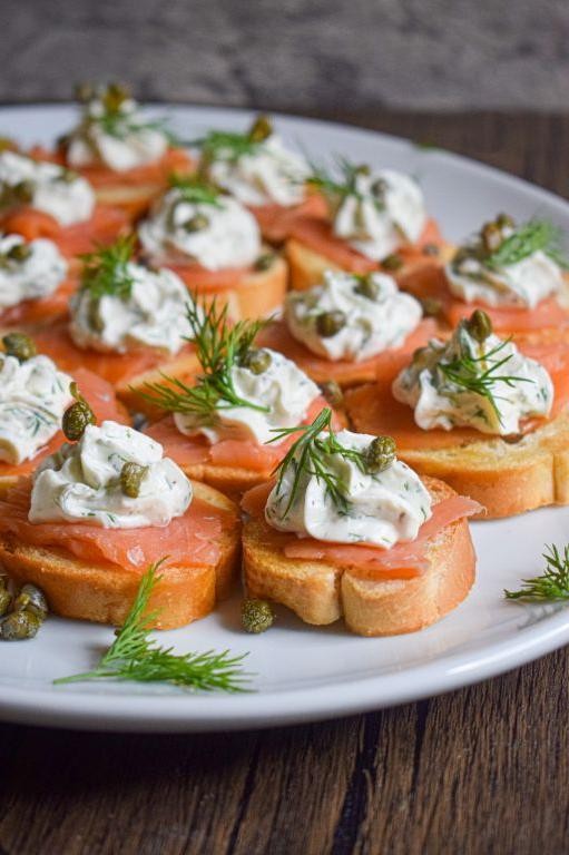 Smoked Salmon and Dill Crostini