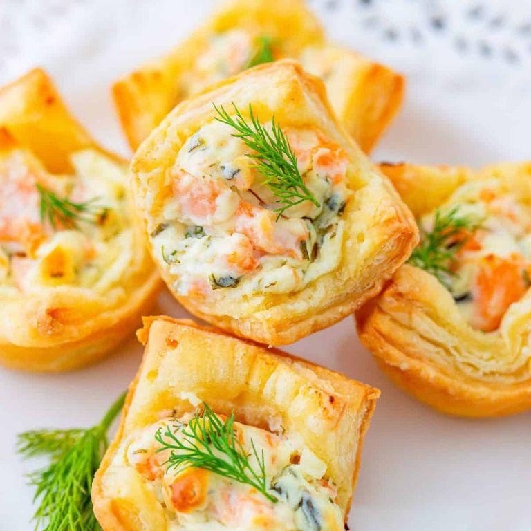 Smoked Salmon and Dill Puff Pastry Wheels