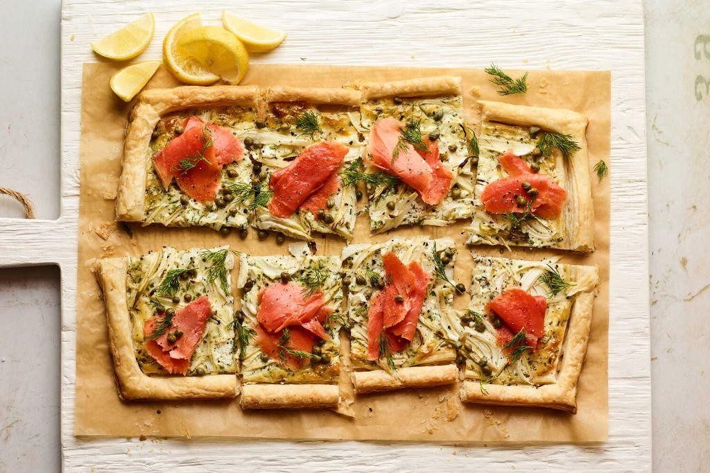 Smoked Salmon and Fennel Tart